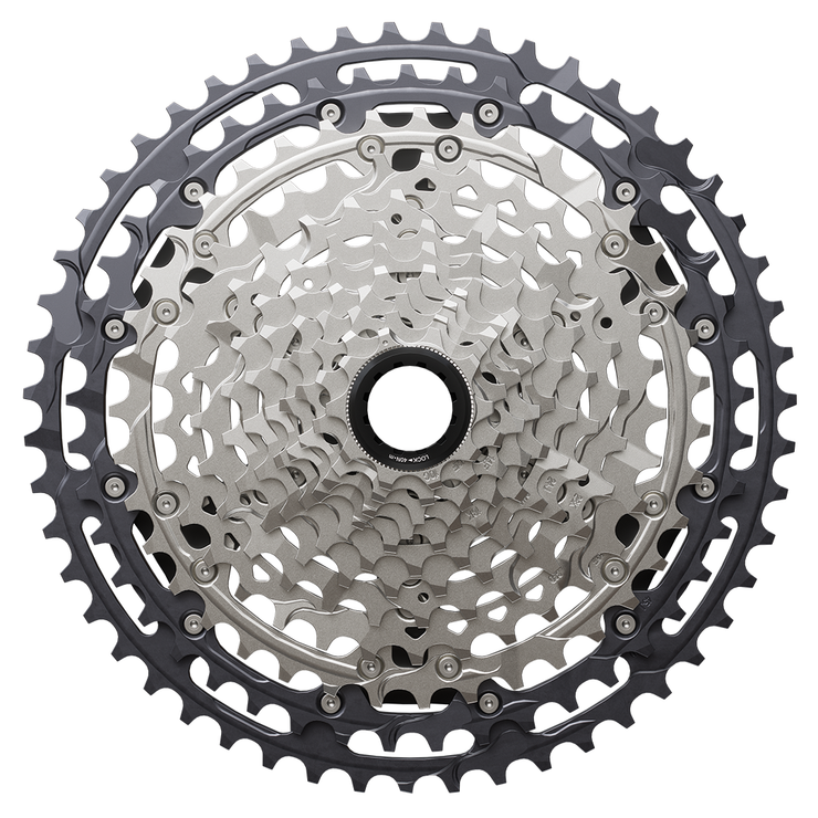 Shimano XT Di2 CS-M8200-12 Cassette - 12-Speed, 10-51t, Black/Gray, Micro Spline