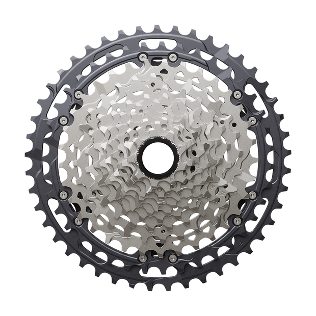 Shimano XT Di2 CS-M8200-12 Cassette - 12-Speed, 9-45t, Black/Gray, Micro Spline
