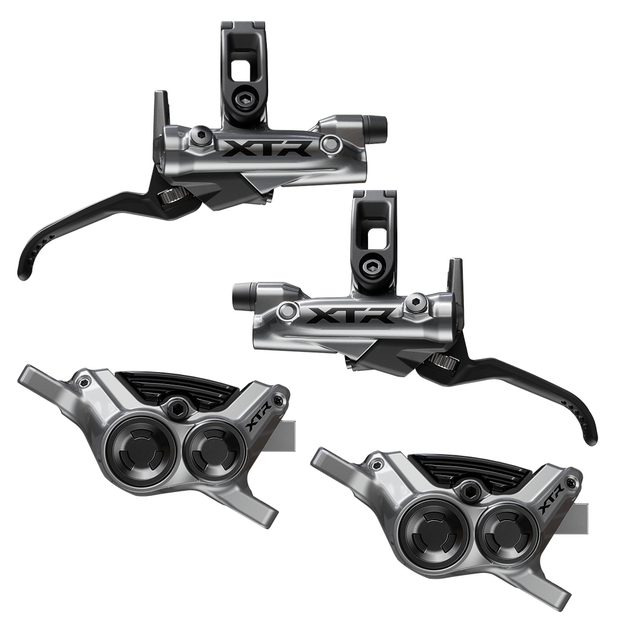Shimano XTR M9220 Enduro Disc Brake Upgrade Kit - Right and Left BL-M9220 Levers, Post Mount, Front and Rear BR-M9220