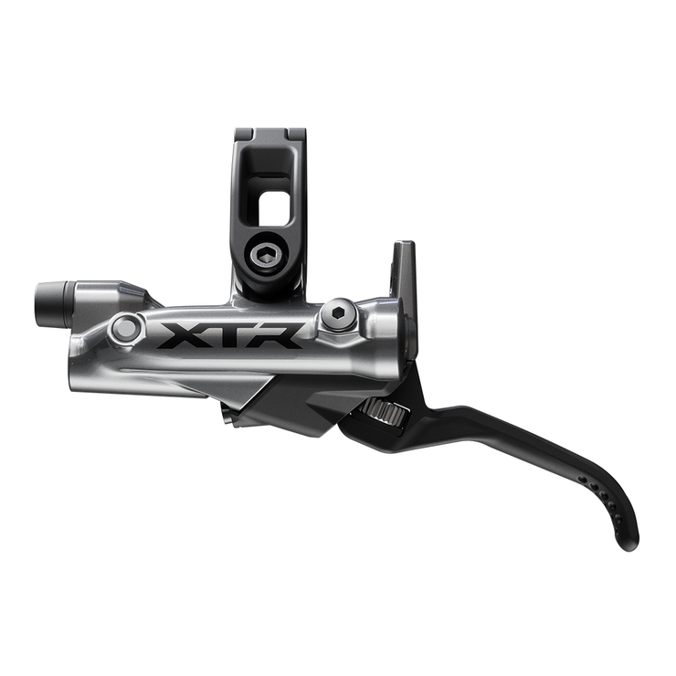 Shimano XTR M9220 Enduro Disc Brake and Lever - Left/Front, Post Mount, 4-Piston Caliper, SM-BH90-SBM Hose, Finned Metal