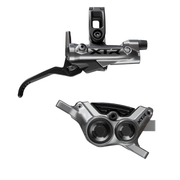 Shimano XTR M9220 Enduro Disc Brake and Lever - Right/Rear, Post Mount, 4-Piston Caliper, SM-BH90-SBM Hose, Finned Metal