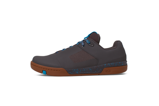 Crank Brothers Stamp Lace Men's Flat Shoe - Grey/Blue/Silver/Gum Outsole, Size 11