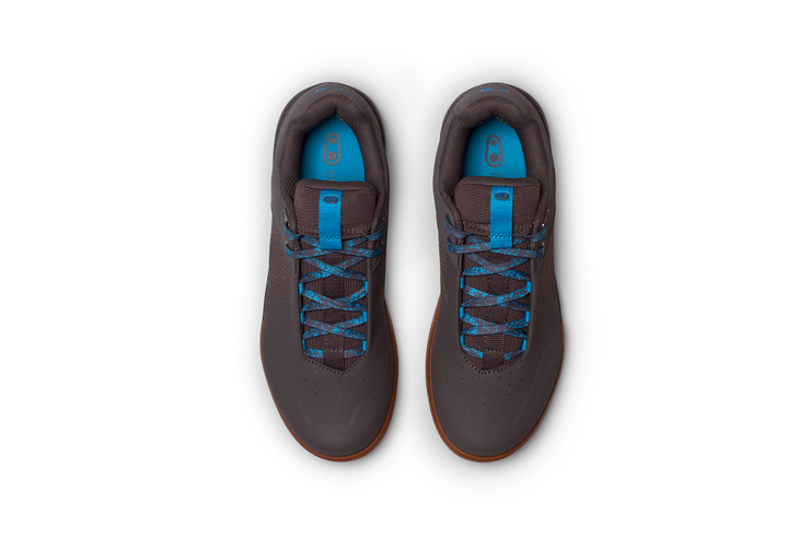 Crank Brothers Stamp Lace Men's Flat Shoe - Grey/Blue/Silver/Gum Outsole, Size 11